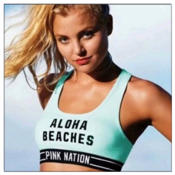 Pink Victorias Secret “aloha beaches” crop top - Picture 2 of 5